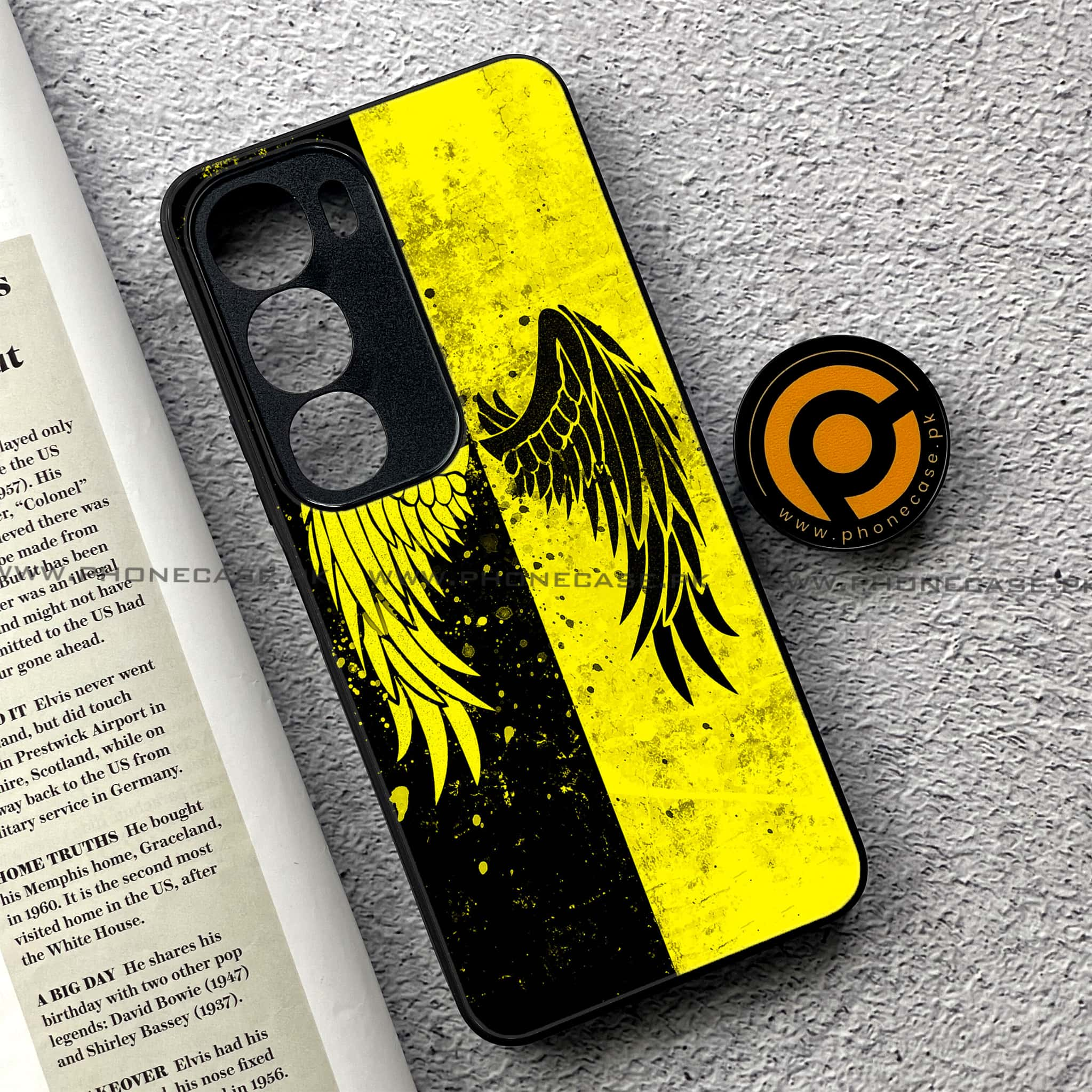 Vivo Y19s - Angel Wings 2.0 Series - Premium Printed Glass soft Bumper shock Proof Case