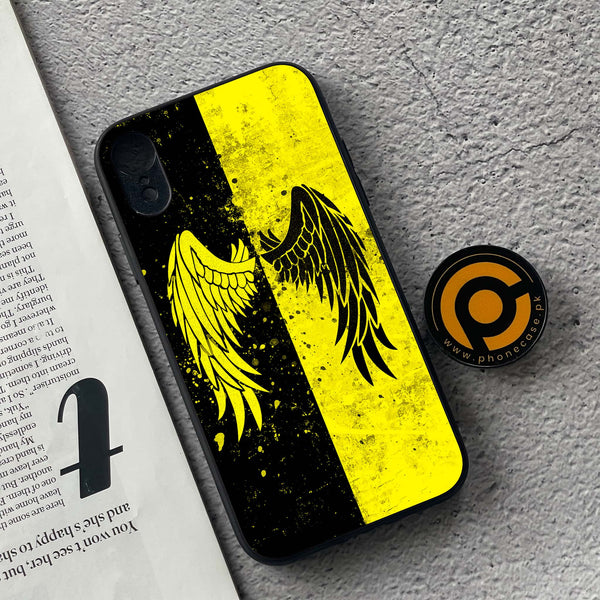 iPhone XR - Angel Wings 2.0 Series - Premium Metal Printed soft Bumper shock Proof Case