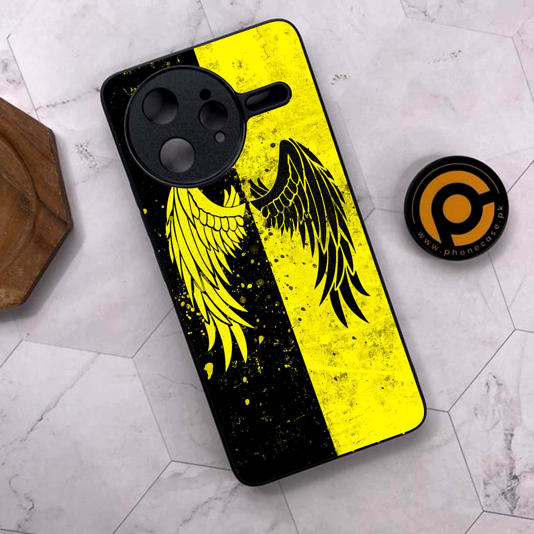 Xiaomi Poco F7 Ultra 5G - Angel Wings 2.0 Series - Premium Metal Printed soft Bumper shock Proof Case