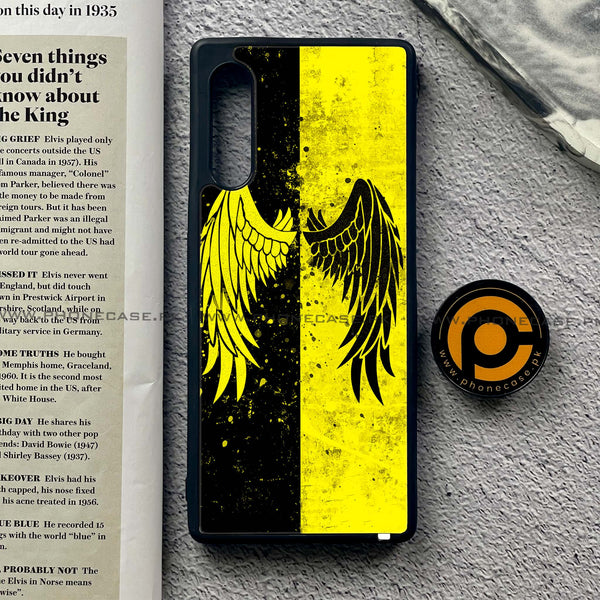 LG G9 - Angel Wings 2.0 Series - Premium Printed Glass soft Bumper shock Proof Case