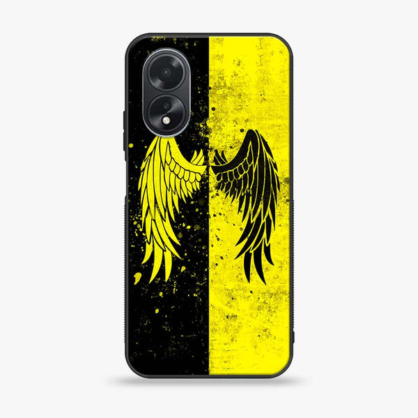 Oppo A18 4G - Angel Wings 2.0 Series - Premium Printed Glass soft Bumper shock Proof Case