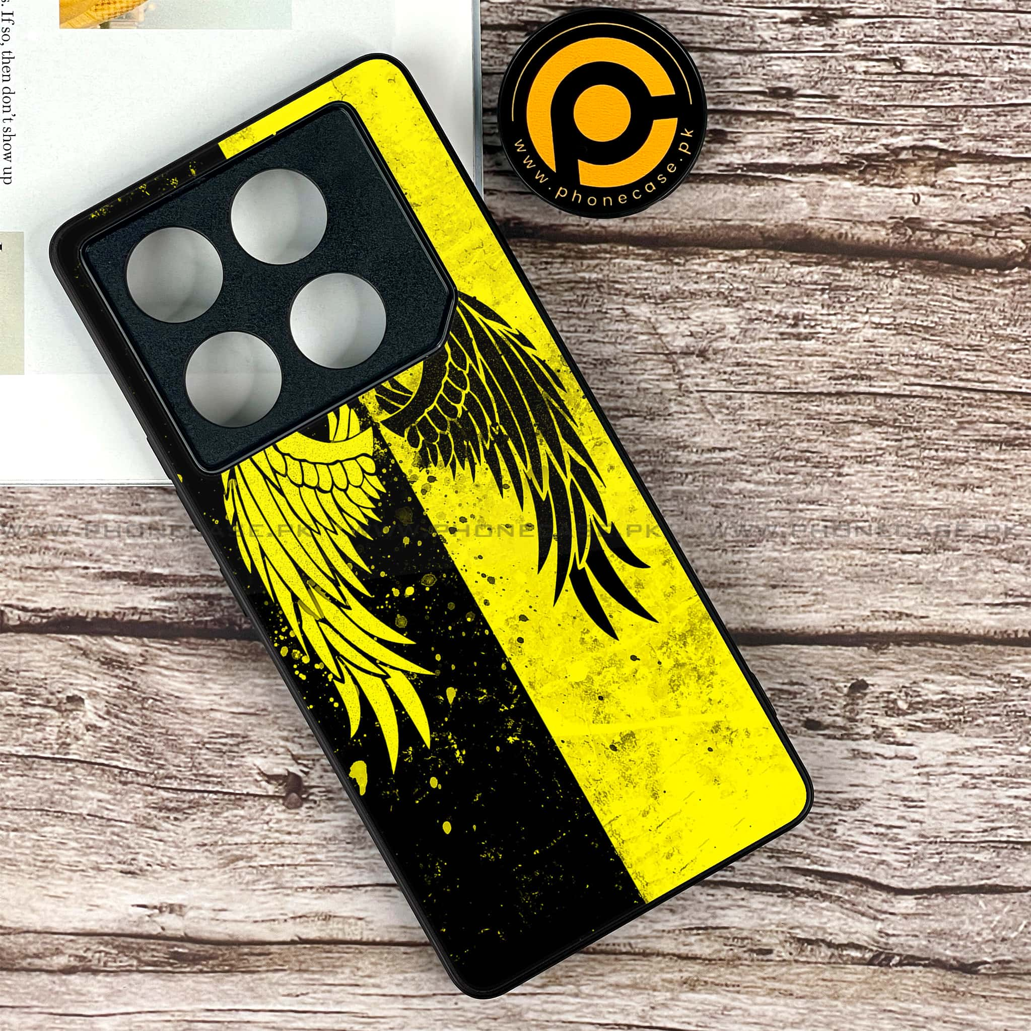 Infinix GT 20 Pro - Angel Wings 2.0 Series - Premium Printed Glass soft Bumper shock Proof Case