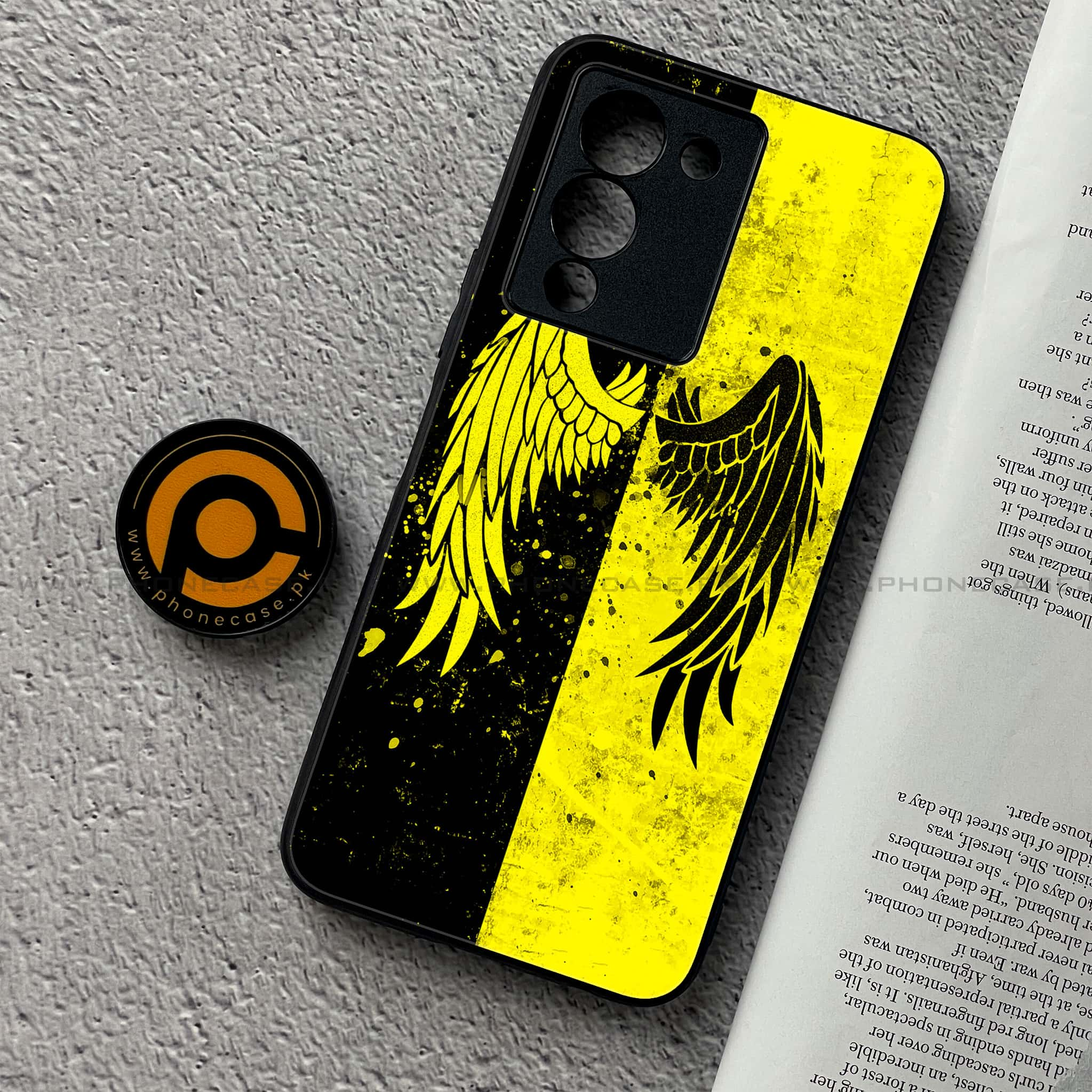 Infinix Note 12 G96 Angel Wings 2.0 Premium Printed Glass soft Bumper shock Proof Case