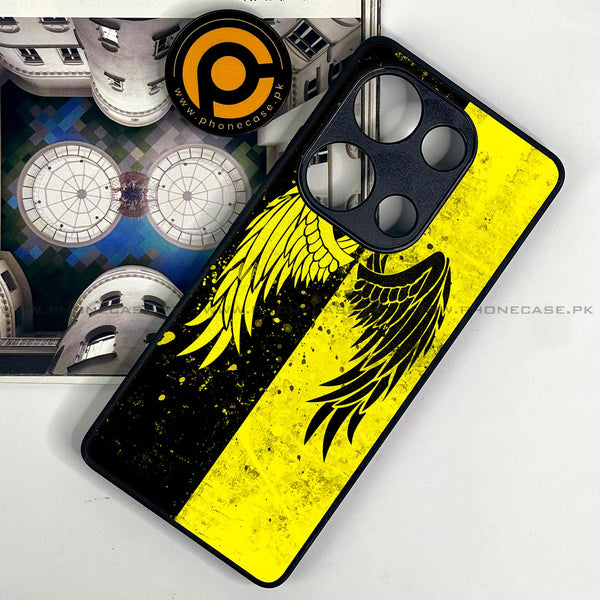 Redmi Note 13 Pro 4G - Angel Wings 2.0 Series - Premium Metal Printed soft Bumper shock Proof Case