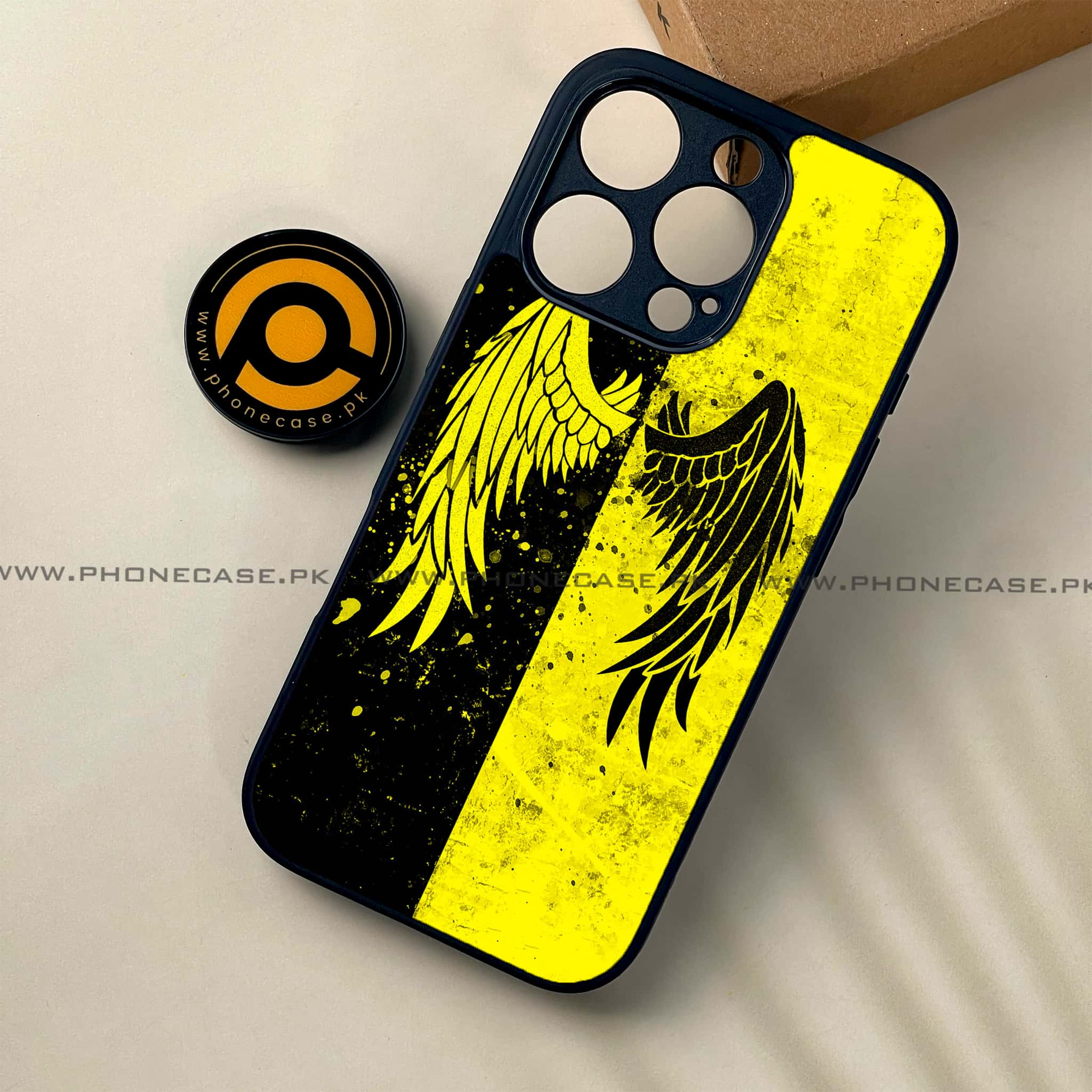 iPhone 16 Pro - Angel Wings 2.0 Series - Premium Printed Glass soft Bumper shock Proof Case