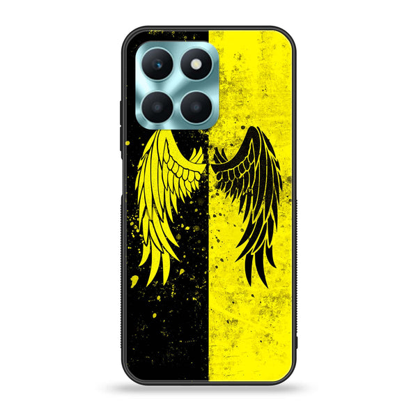 Honor X6a - Angel Wings 2.0 Series - Premium Printed Glass soft Bumper shock Proof Case