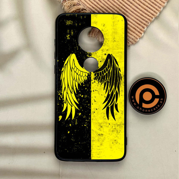 Moto G7 - Angel Wings 2.0 Series - Premium Printed Glass soft Bumper shock Proof Case