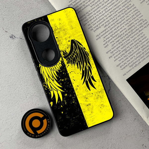 Vivo V50 - Angel Wings 2.0 Series - Premium Metal Printed Soft Bumper Shockproof Case