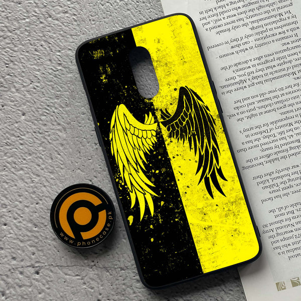 OnePlus 7 - Angel Wings 2.0 Series - Premium Printed Glass soft Bumper shock Proof Case