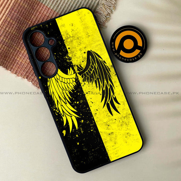 Samsung Galaxy S24 - Angel Wings 2.0 Series - Premium Printed Glass soft Bumper shock Proof Case