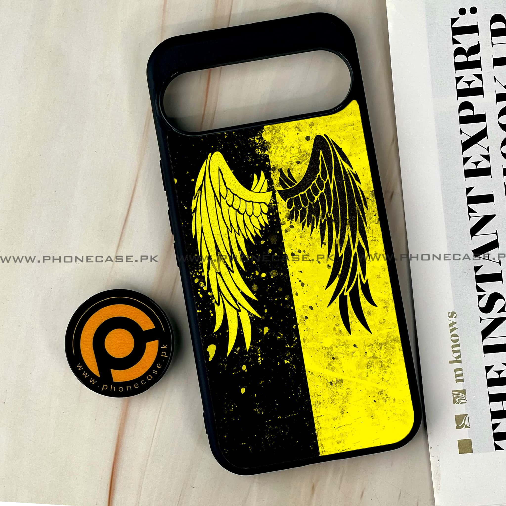 Google Pixel 9 Pro XL - Angel Wings 2.0 Series - Premium Printed Glass soft Bumper shock Proof Case