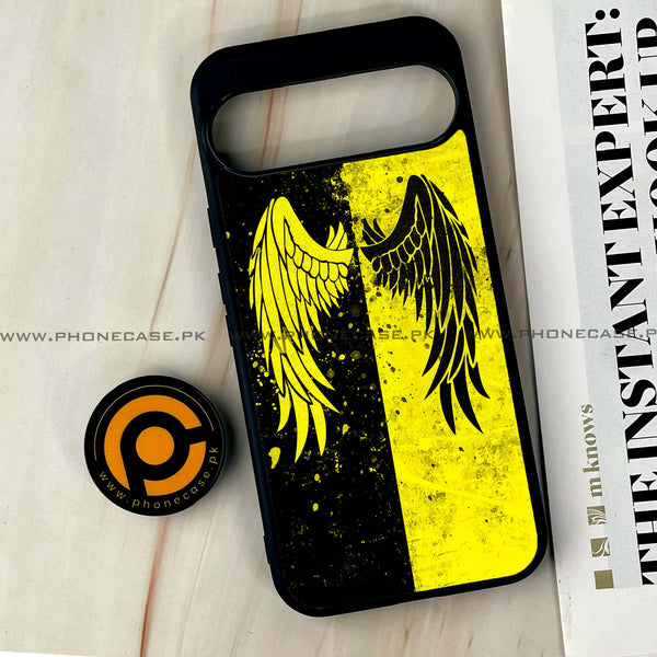 Google Pixel 9 Pro XL - Angel Wings 2.0 Series - Premium Metal Printed soft Bumper Shock Proof Case
