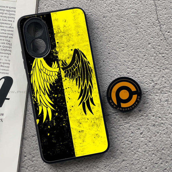 Oppo A18 4G/ Oppo A38 4G - Angel Wings 2.0 Design 1  - Premium Metal  Printed soft Bumper shock Proof Case CS-27633