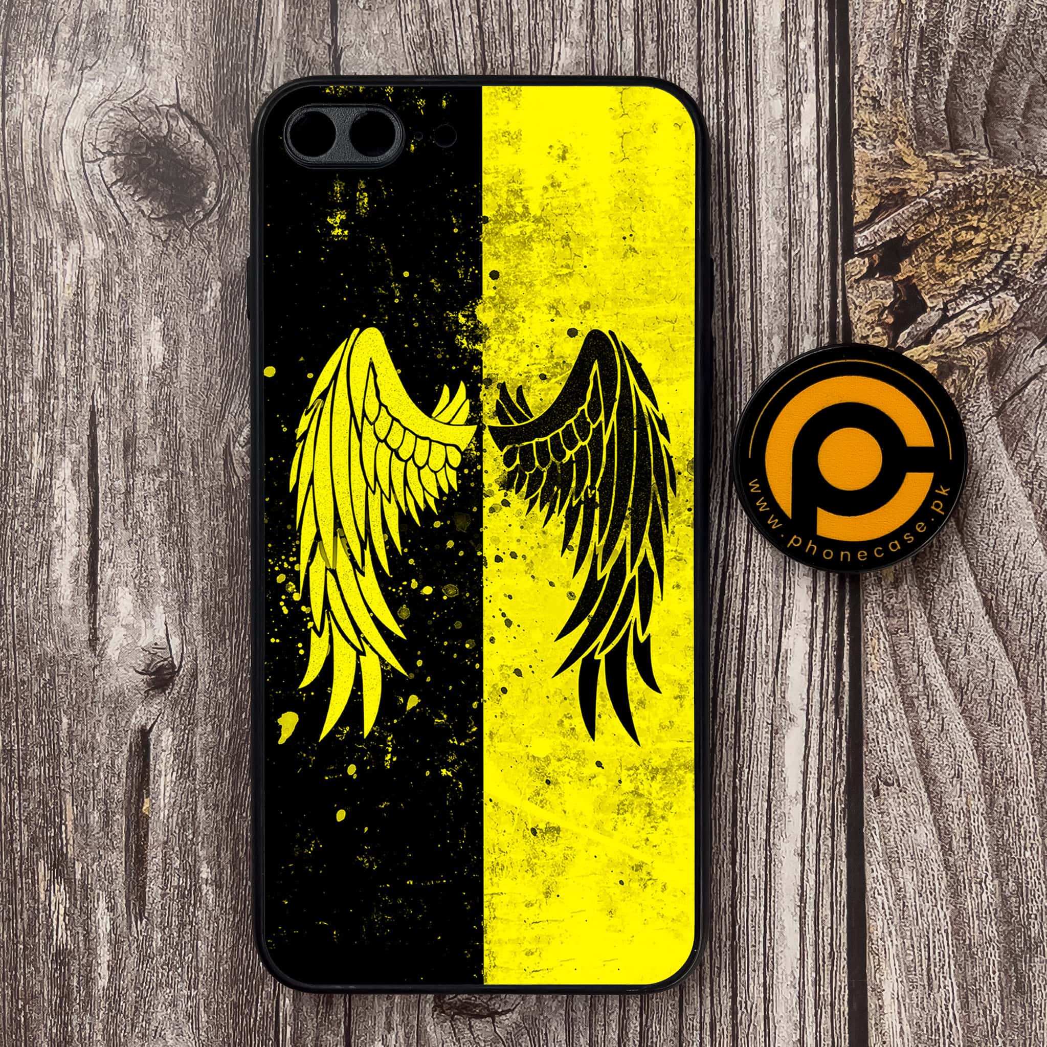 iPhone 7 Plus- Angel Wings 2.0  Series - Premium Metal Printed soft Bumper shock Proof Case