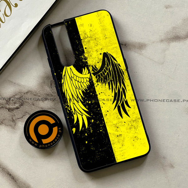 Vivo V15 Pro - Angel Wings 2.0 Series - Premium Printed Glass soft Bumper shock Proof Case