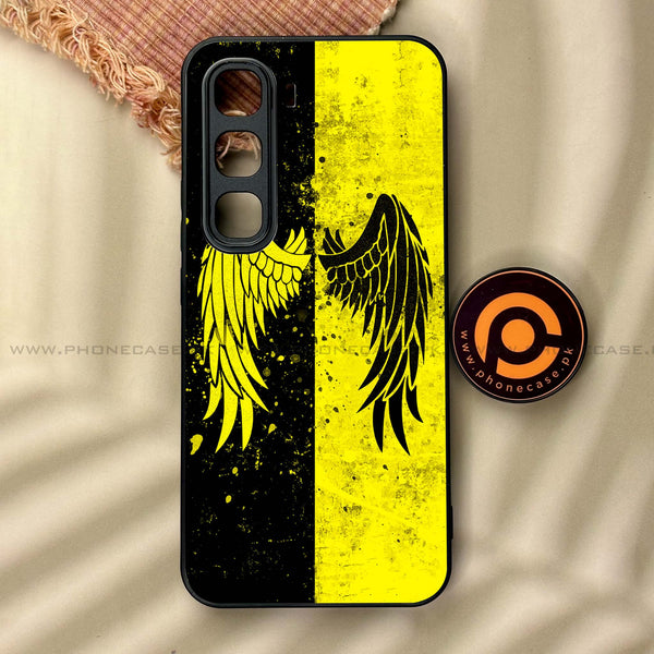 Infinix Hot 60 Pro Plus - Angel Wings 2.0 Design 1 - Premium Metal Printed soft Bumper shock Proof Case CS-42675