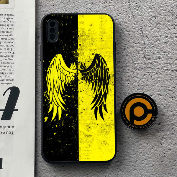 iPhone XS Max - Angel Wings Series 2.0 - Premium Metal Printed soft Bumper shock Proof Case