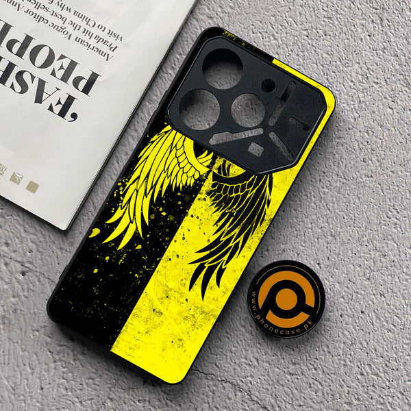 Tecno Pova 6 Neo - Angel Wings 2.0 Series - Premium Metal  Printed soft Bumper shock Proof Case