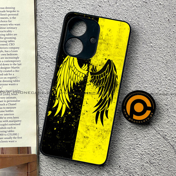 Realme Note 60 - Angel Wings 2.0 Series - Premium Printed Glass soft Bumper shock Proof Case