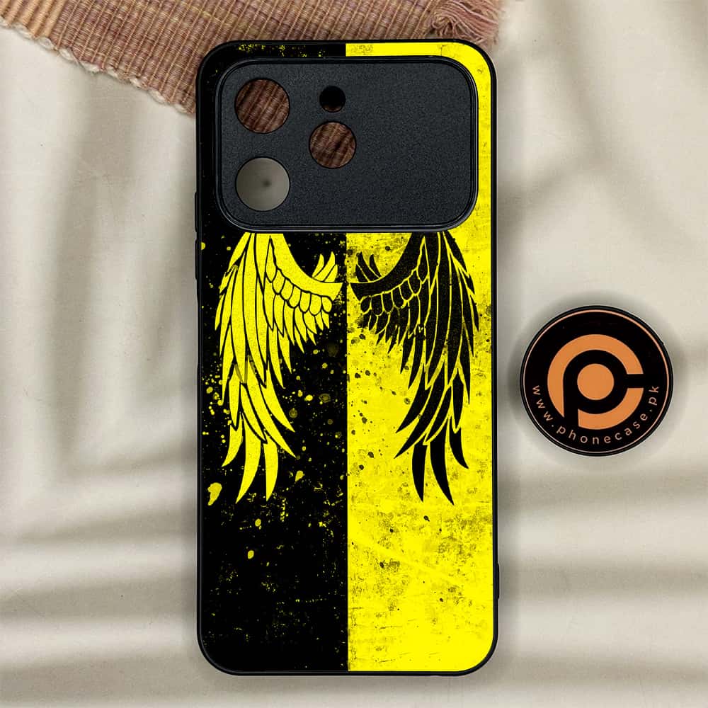 Tecno Spark 40 - Angel Wings 2.0 Series - Premium Metal Printed soft Bumper shock Proof Case