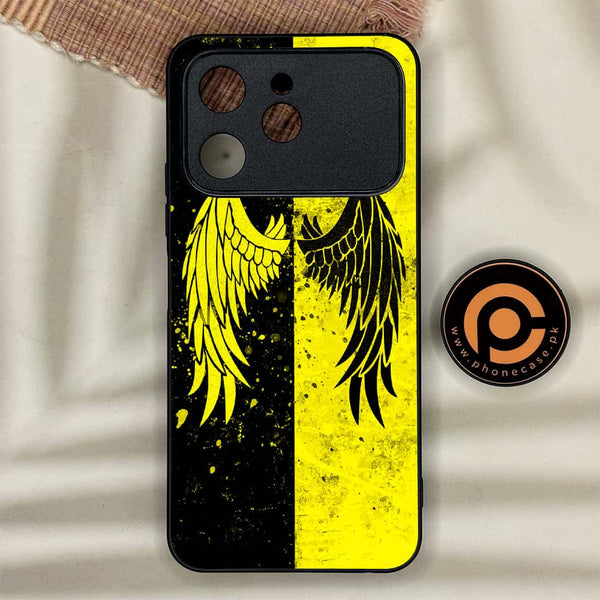 Tecno Spark 40 - Angel Wings 2.0 Series - Premium Metal Printed soft Bumper shock Proof Case