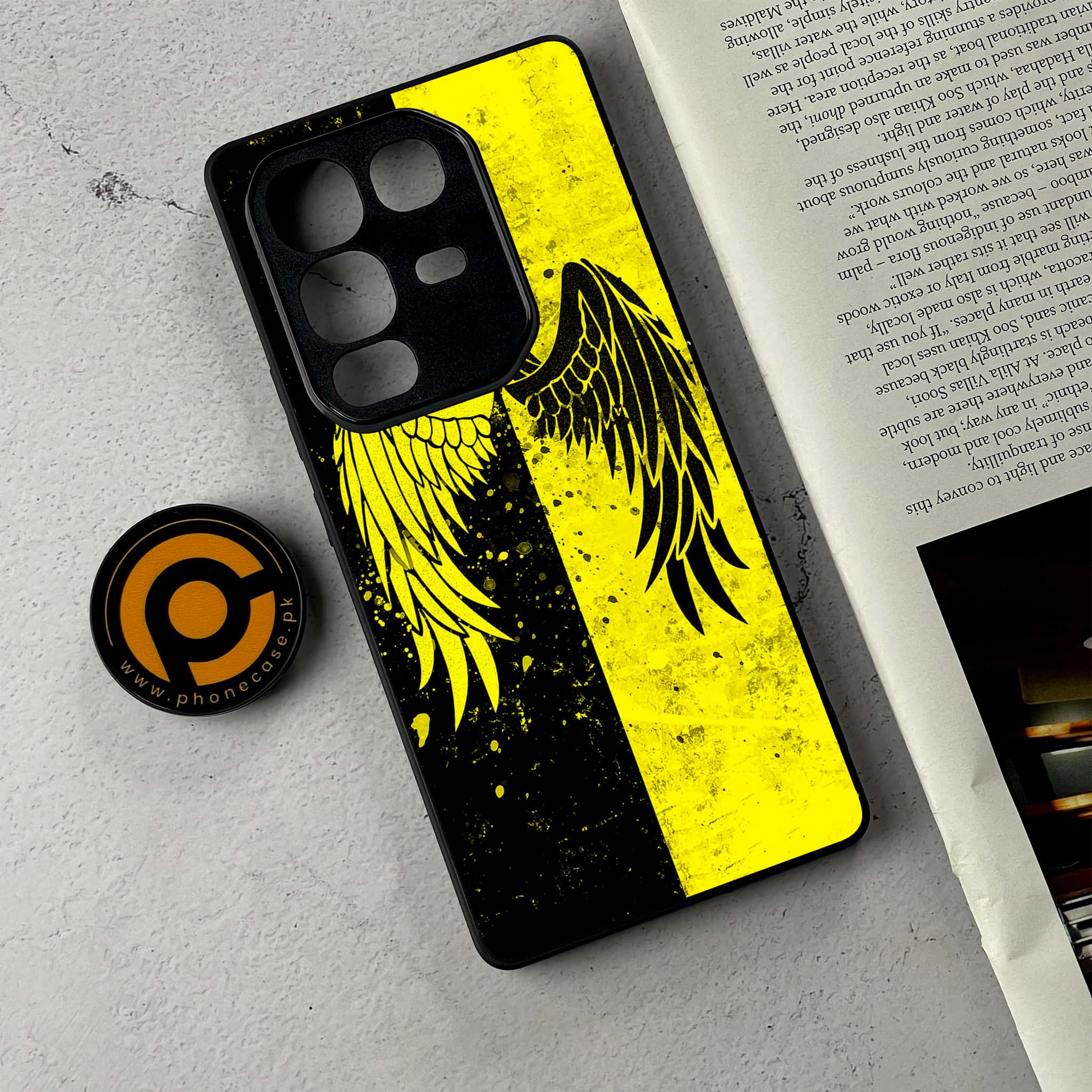 Infinix Note 50 - Angel Wings 2.0 Series - Premium Metal Printed Soft Bumper Shockproof Case