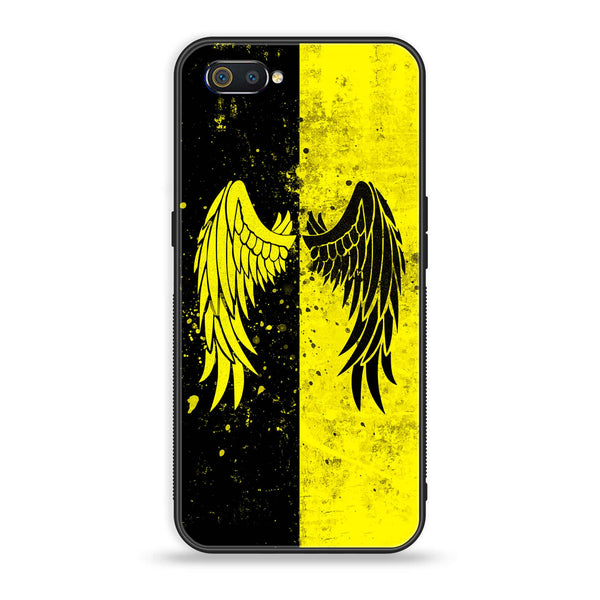 Oppo Realme C2 - Angel Wings 2.0 Series - Premium Printed Glass soft Bumper shock Proof Case