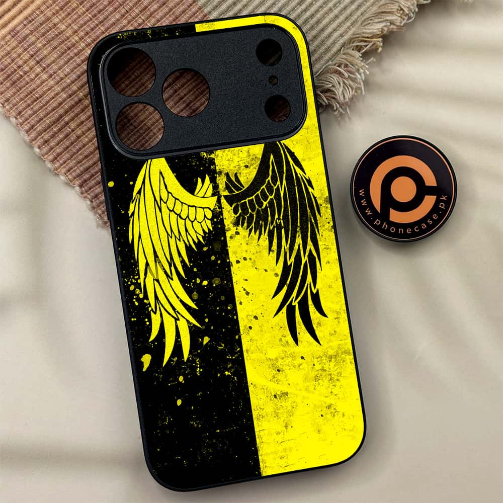 iPhone 17 Pro Max - Angel Wings 2.0 Series - Premium Metal Printed soft Bumper shock Proof Case