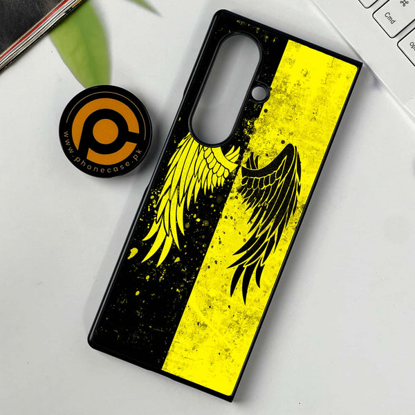 Samsung Galaxy Z Fold 7 - Angel Wings 2.0 Series - Premium Metal Printed soft Bumper shock Proof Case