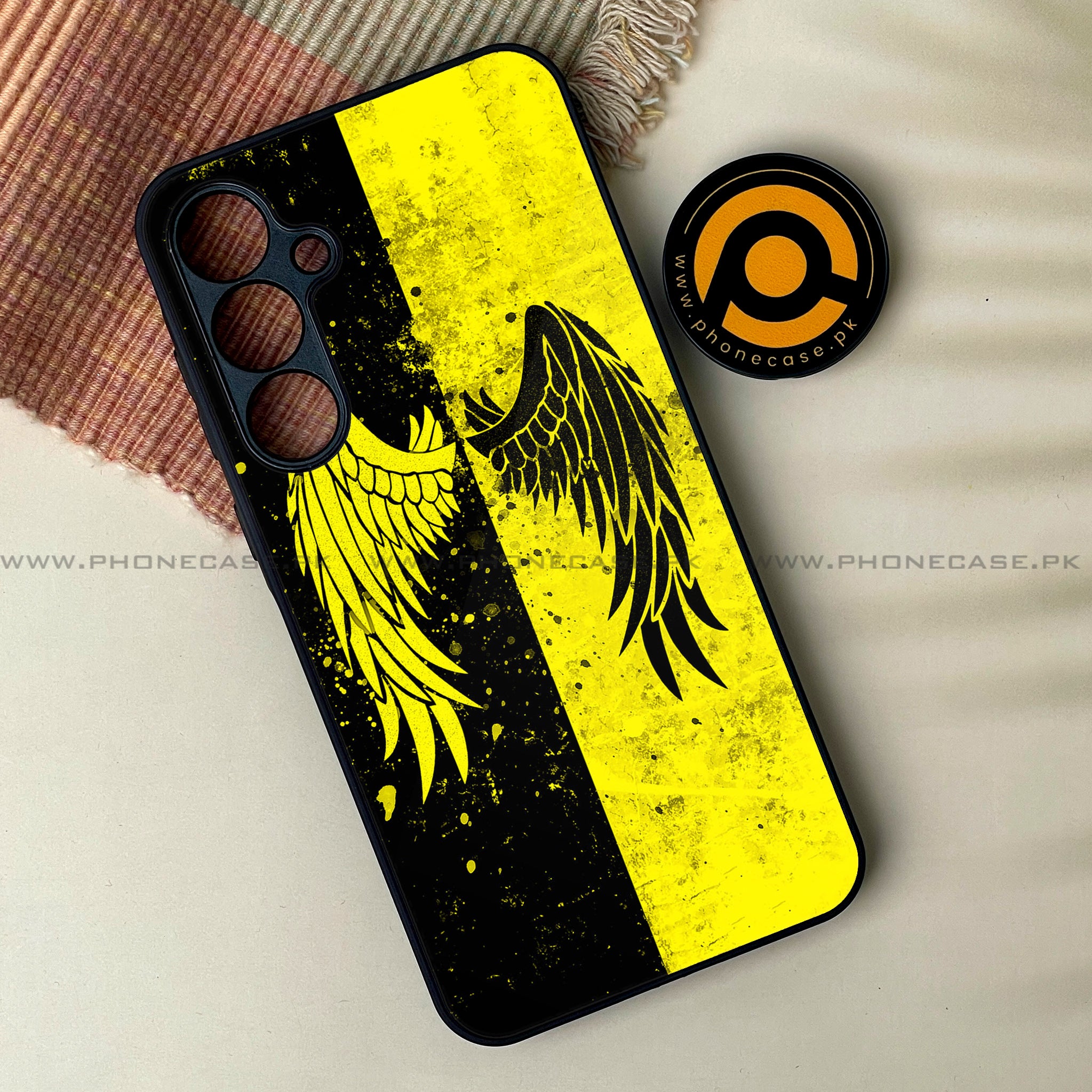 Galaxy A35 5G - Angel Wings 2.0 Series - Premium Printed Glass soft Bumper shock Proof Case