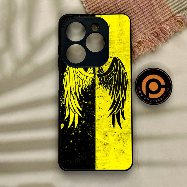 Tecno Spark GO 2024/ Smart 8/ Spark 20/ 20c/ Pop 8/ Hot 40i - Angel Wings 2.0 Design 1 - Premium Metal Printed soft Bumper Shock Proof Case CS-7357 CS-7389 CS-7390 CS-7448