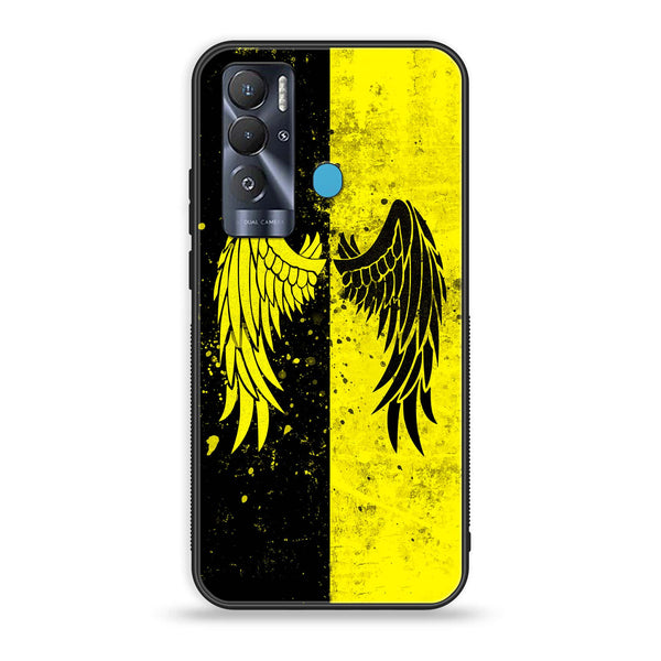 Tecno Pova Neo Angel Wings series 2.0  Premium Printed Glass soft Bumper shock Proof Case