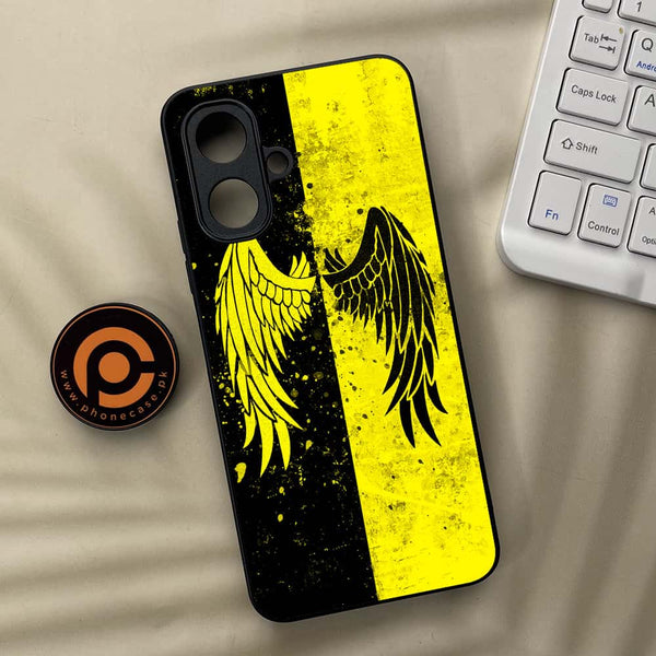 Tecno Pop 10 - Angel Wings 2.0 Series - Premium Metal Printed soft Bumper Shock Proof Case