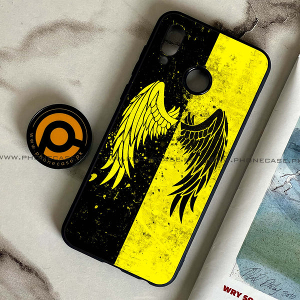 Huawei Honor Play - Angel Wings 2.0 Series - Premium Printed Glass soft Bumper shock Proof Case