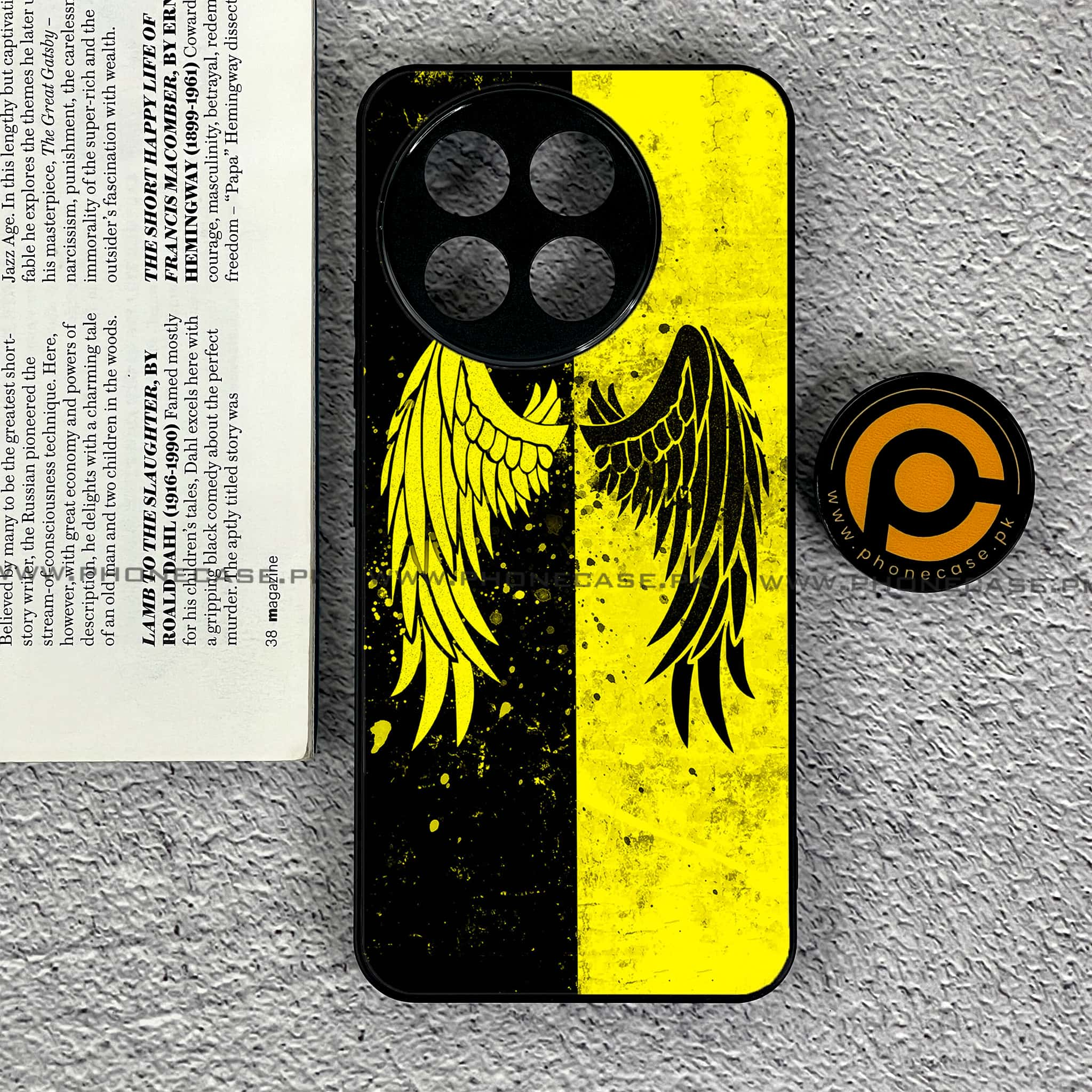 Tecno Spark 30 Pro - Angel Wings 2.0 Series - Premium Printed Glass soft Bumper shock Proof Case