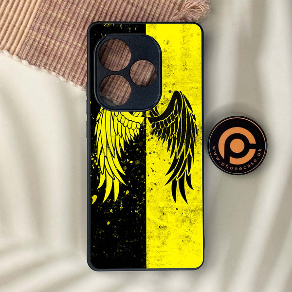 Realme GT 6 - Angel Wings 2.0 Series - Premium Metal Printed soft Bumper shock Proof Case