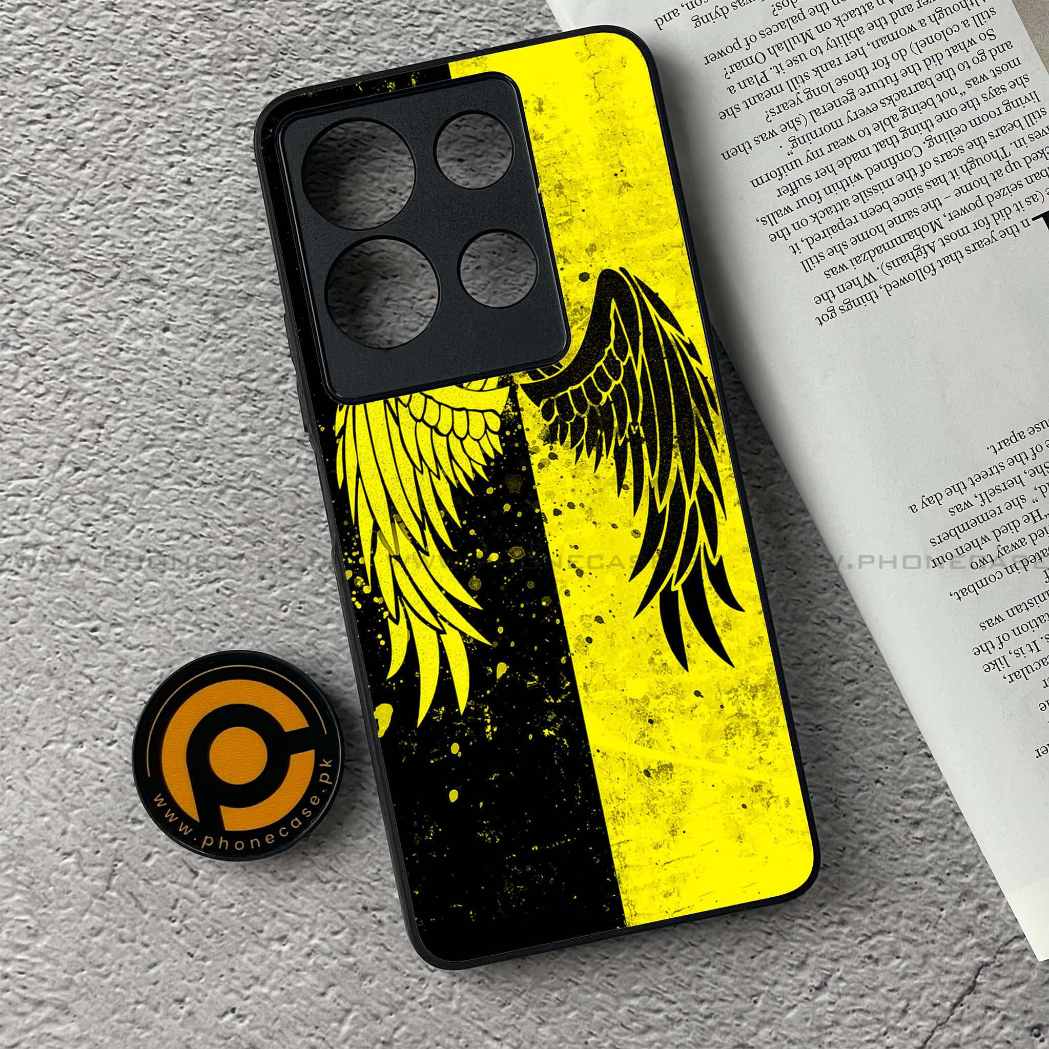 Infinix Note 30 - Angel Wings 2.0 Series - Premium Printed Glass soft Bumper shock Proof Case