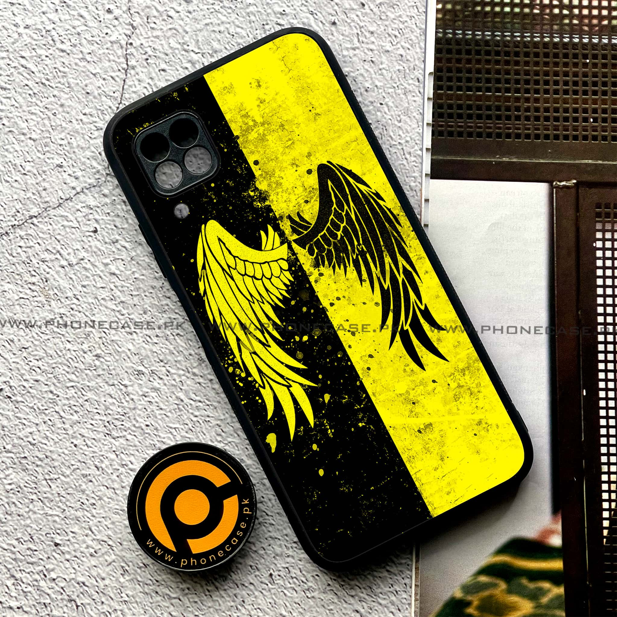 Huawei P40 Lite - Angel Wings 2.0 Series - Premium Printed Glass soft Bumper shock Proof Case