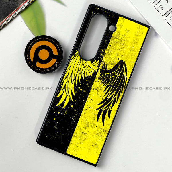 Samsung Galaxy Z Fold 6 - Angel Wings 2.0 Series - Premium Printed Metal soft Bumper shock Proof Case