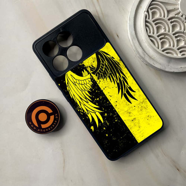 Xiaomi Poco F6 Pro - Angel Wings Series - Premium Metal Printed soft Bumper shock Proof Case