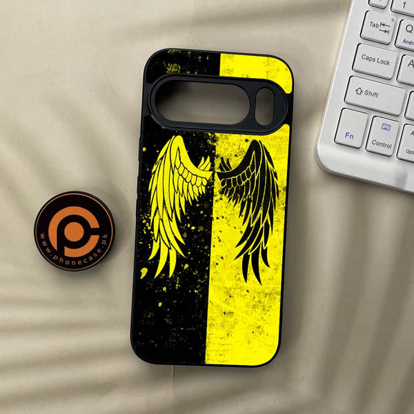 Google Pixel 10 Pro  - Angel Wings 2.0 Series - Premium Metal Printed soft Bumper Shock Proof Case