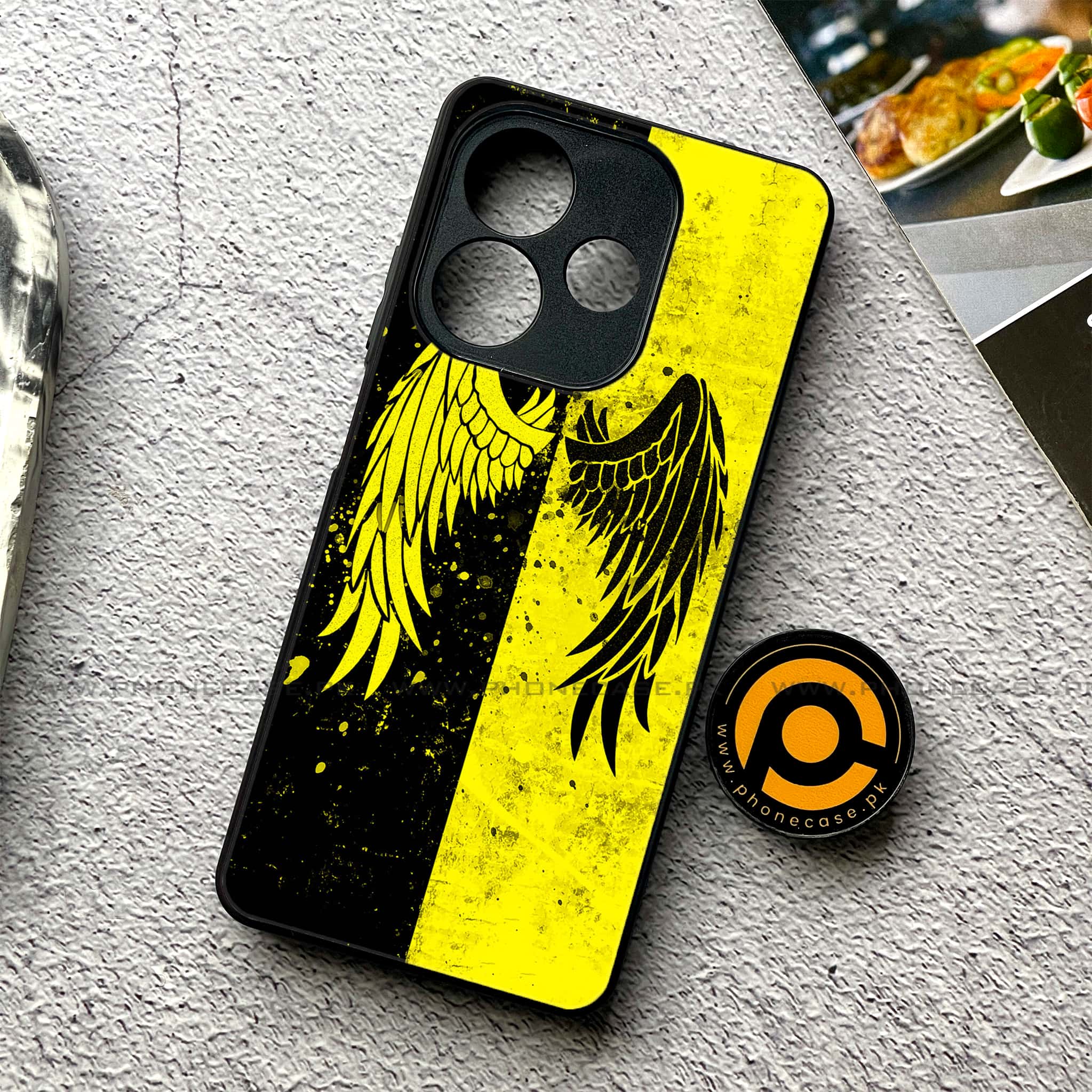 Oppo A5 Pro - Angel Wings 2.0 Series - Premium Metal Printed soft Bumper shock Proof Case