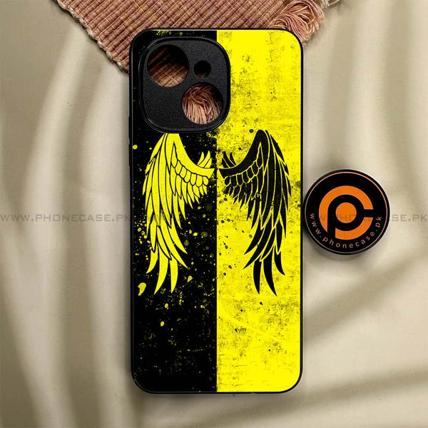 Tecno Spark 40C - Angel Wings 2.0 Series - Premium Metal Printed soft Bumper shock Proof Case