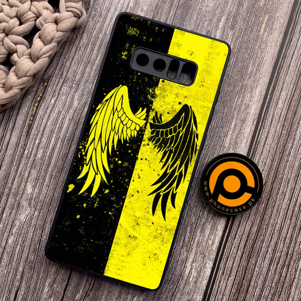 Samsung Galaxy Note 8 -Angel Wings 2.0 Series - Premium Metal Printed soft Bumper shock Proof Case