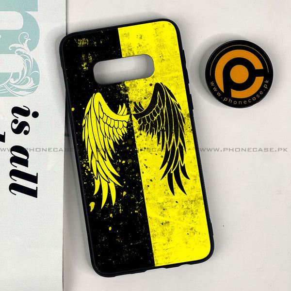 Galaxy S10e - Angel Wings 2.0 Series - Premium Printed Glass soft Bumper shock Proof Case