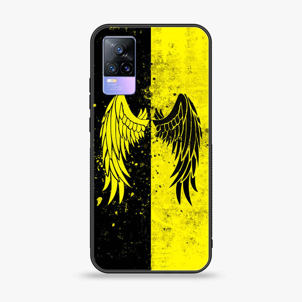 Vivo V21e - Angel Wings 2.0  Series - Premium Printed Glass soft Bumper shock Proof Case