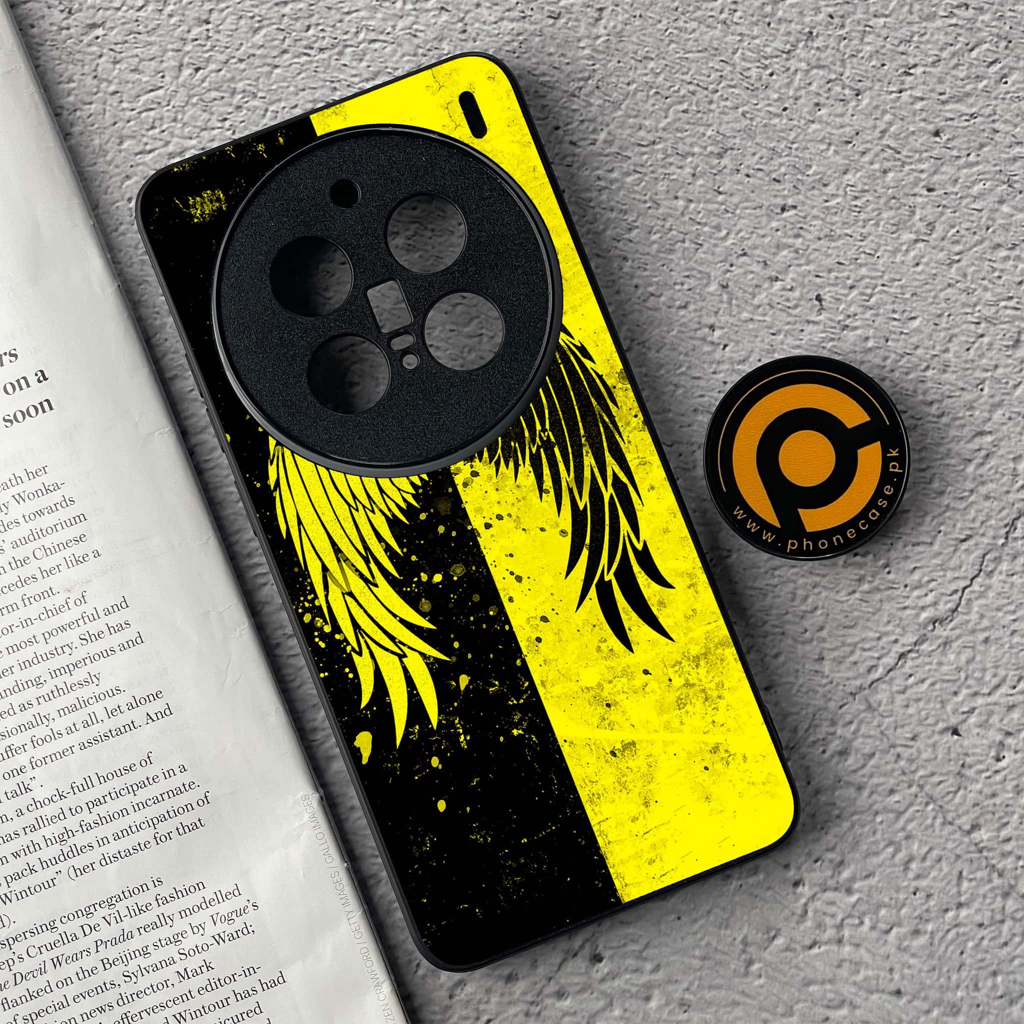 Vivo X200 Pro - Angel Wings 2.0 Series - Premium Metal  Printed soft Bumper shock Proof Case