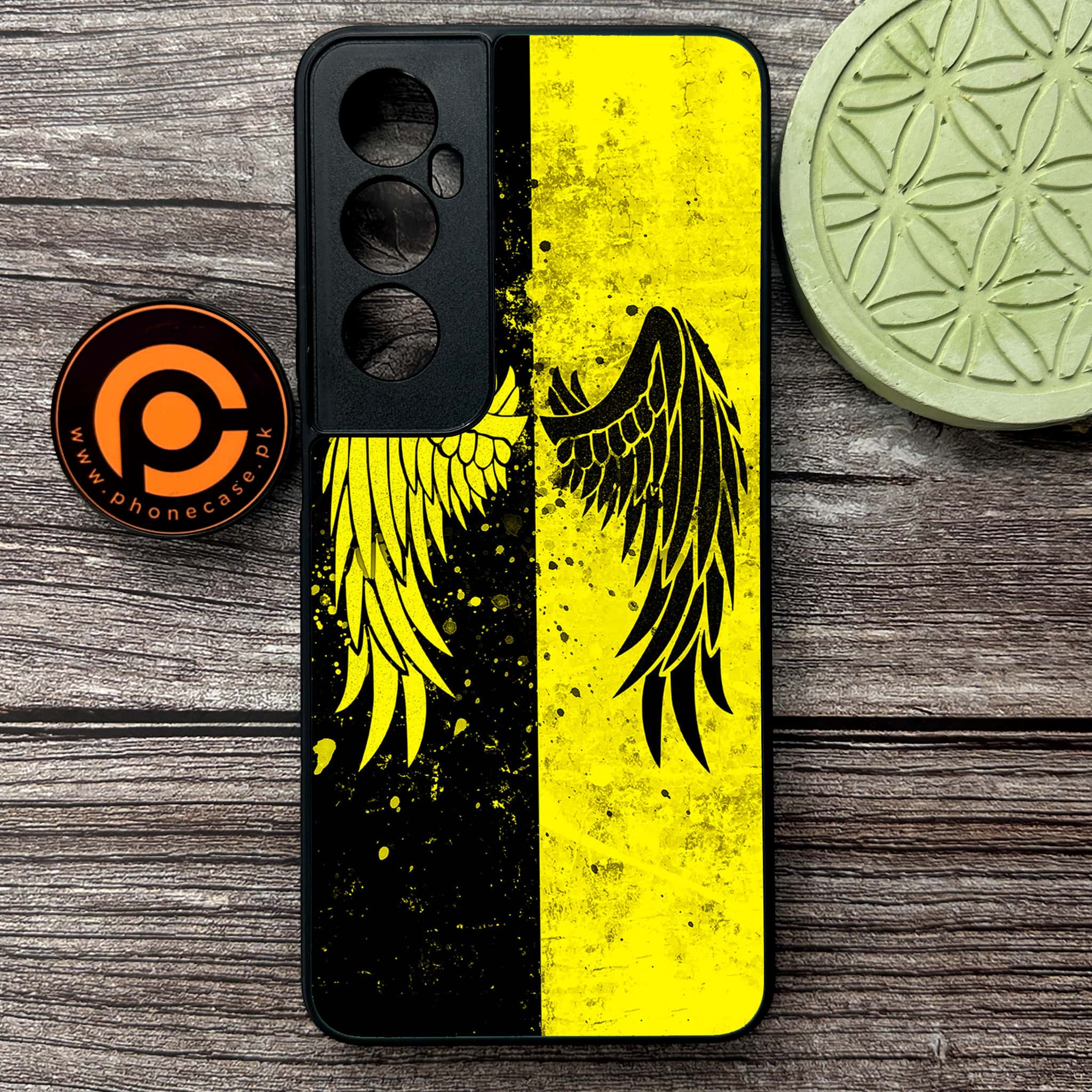 Realme C65  - Angel Wings 2.0 Series - Premium Metal Printed soft Bumper shock Proof Case