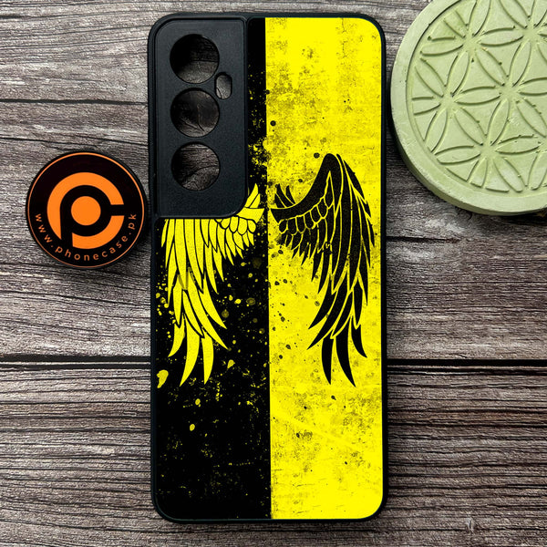 Realme C65  - Angel Wings 2.0 Series - Premium Metal Printed soft Bumper shock Proof Case
