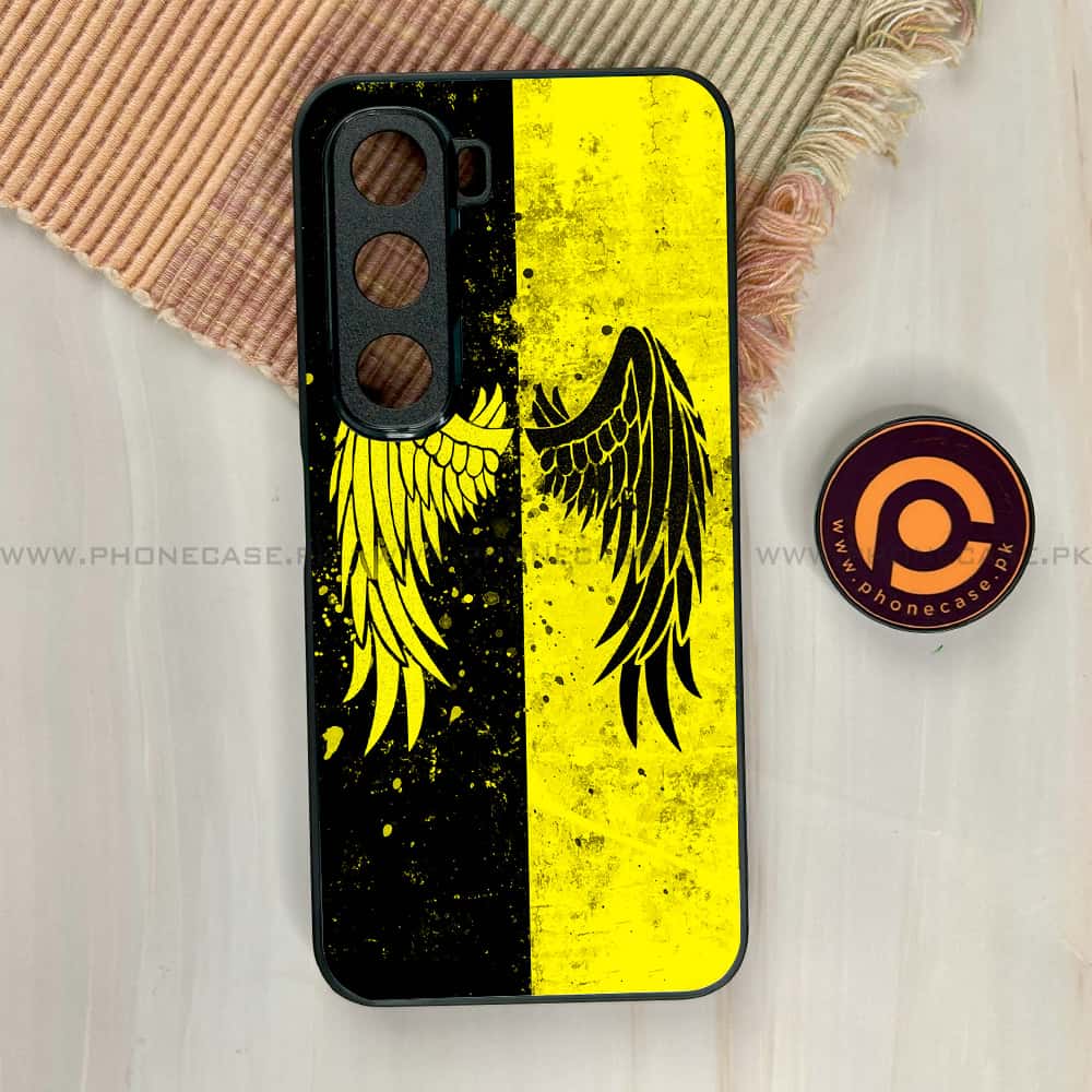 Infinix Hot 60i - Angel Wings 2.0 Series - Premium Metal Printed soft Bumper shock Proof Case
